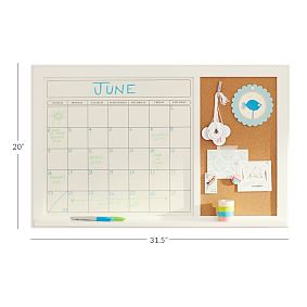 Dry-Erase Calendar Corkboard