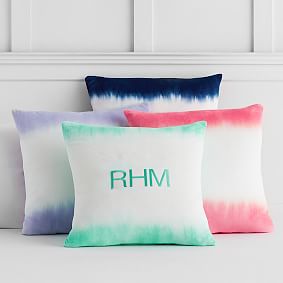 Dip Dye Monogram Pillow Covers