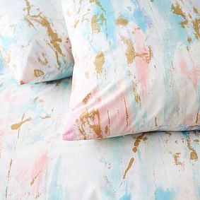 Skylar Metallic Printed Duvet Cover