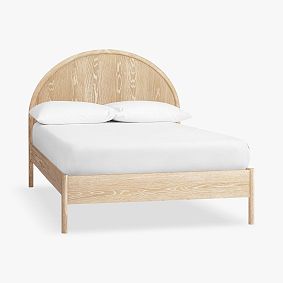 west elm x pbt Vivienne Bed, Double, Cerused White, Parcel