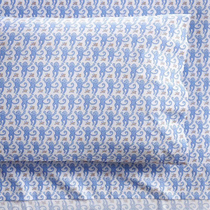 Roller Rabbit Monkey Organic Sheet Set | Pottery Barn Teen