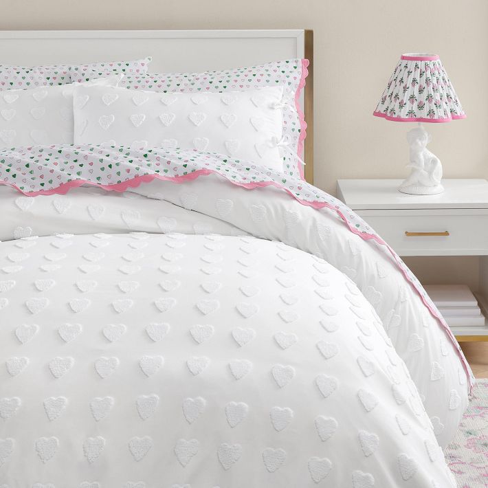 Roller Rabbit Tufted Hearts Duvet Cover | Pottery Barn Teen