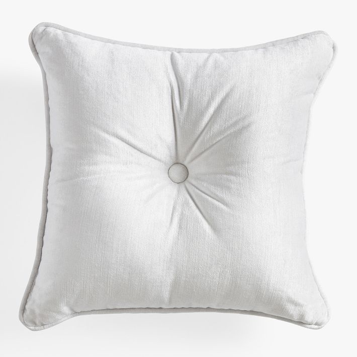 Upholstered Square Velvet Pillow