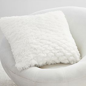 Cloud Faux-Fur Square Pillow
