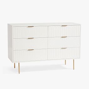 Jennings 6-Drawer Wide Dresser, Simply White