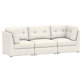 Burnett Sofa Set, Everyday Velvet Ivory