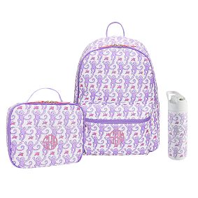 Colby Roller Rabbit Lavender Monkey Backpack Lunch Box Bundle Set of 3 Pottery Barn Teen