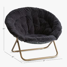 Faux-Fur Periscope Hang-A-Round Chair