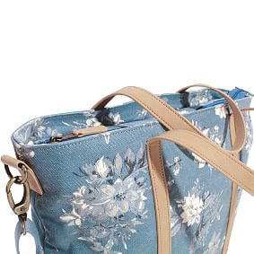 Northfield Camilla Floral Light Blue Zipper Recycled Tote