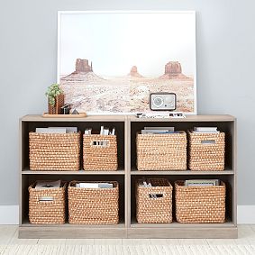 Stack Me Up 60&quot; Double 2-Shelf Low Bookcase