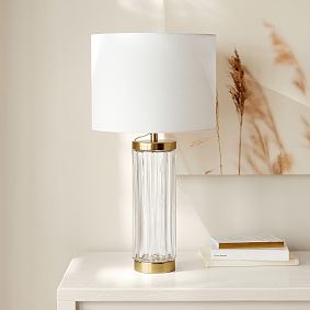 Metal and Glass Table Lamp