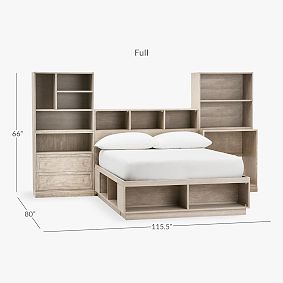 Stack Me Up Storage Bed &amp; 2 Shelf Bookcase Set