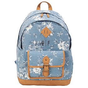 Northfield Light Blue Camilla Floral Recycled Backpacks