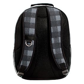 Gear-Up Charcoal Buffalo Plaid Recycled Backpack
