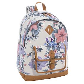 Northfield White Double Bloom Recycled Backpacks