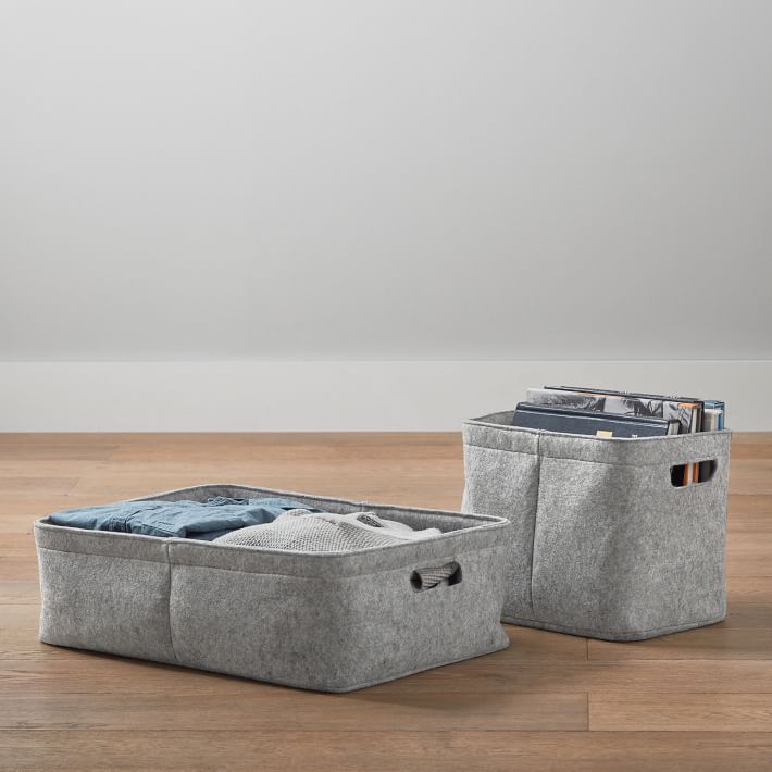 Grey Felt Bin