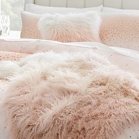 Monique Lhuillier Faux-Fur Ombre Throw