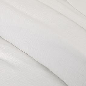 Pottery Barn King/Cal King White Matelassé Duvet Cover Organic Cotton 108x92