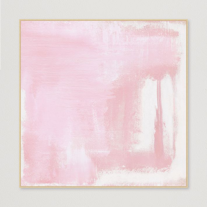 Pink Cotton Framed Canvas Art