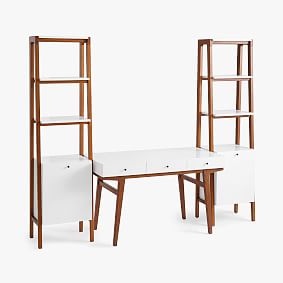 west elm x pbt Modern Desk &amp; Narrow Bookshelf Set