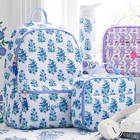 Colby Roller Rabbit Blue Floral Backpack & Lunch Box Bundle, Set of 3 ...