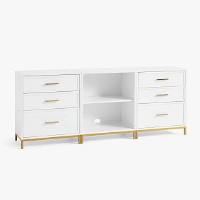 Blaire 6-Drawer Cabinet with Cubbies (75&quot;)