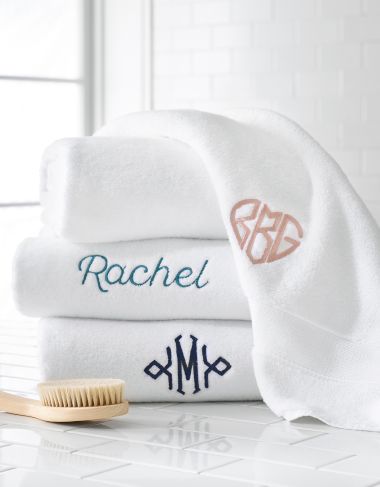 Pottery barn monogrammed towels sale