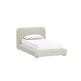 Costa Upholstered Classic Bed, Single, Performance Heathered Basketweave Dove