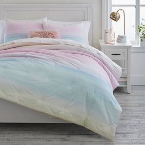 Watercolour Rainbow Ombre Comforter