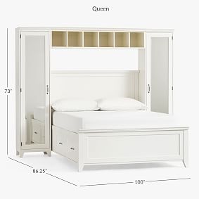 Hampton Storage Bed with Vanity Towers Set