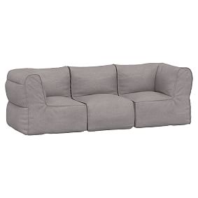 Prescott Sofa Set, Enzyme Washed Canvas Grey