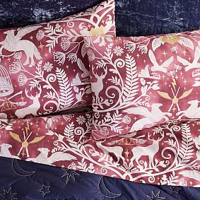 Harry Potter&#8482; Magical Damask Sheet Set, Burgundy