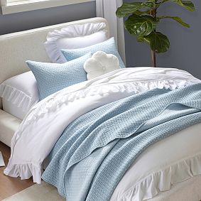 Washed Cotton Ruffle Organic Duvet Cover