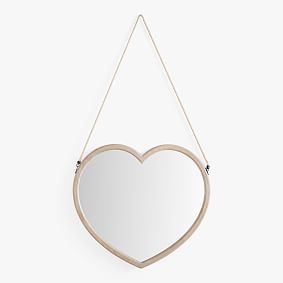 Emily &amp; Meritt Wooden Heart Mirror