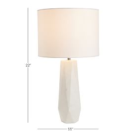 Faceted Marble Table Lamp