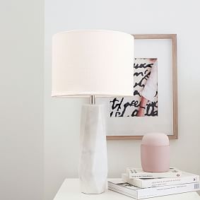 Faceted Marble Table Lamp