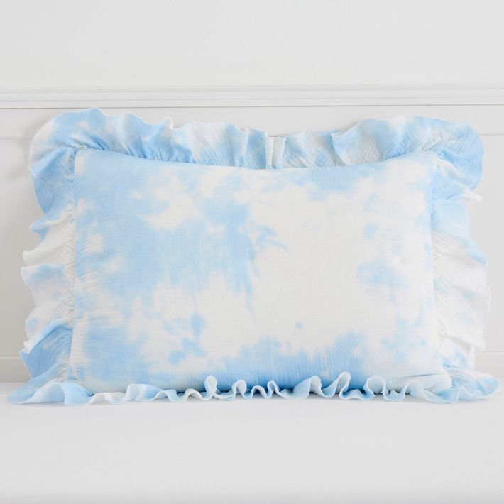 Tie-Dye Ruffle Muslin Sham