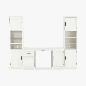 Hampton Smart&#8482; Storage Desk &amp; Bookcase with Cabinet Set (93&quot;)