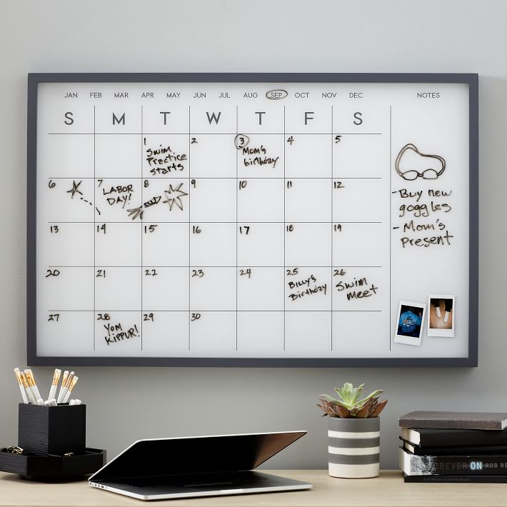 Wood Framed Calendar