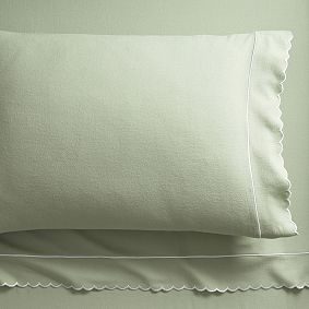 Scallop Flannel Sheet Set