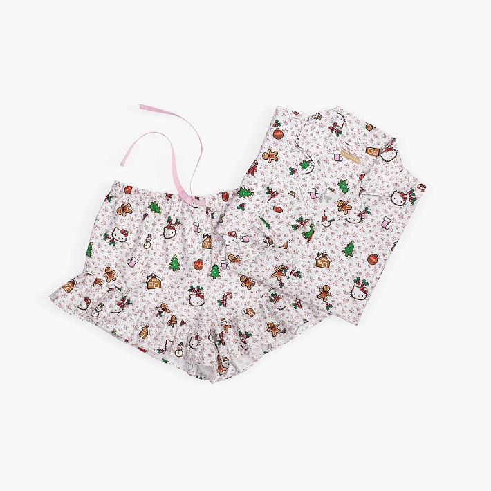 Hello Kitty Heritage Gingerbread Sateen Shorts Pajama Medium Multi