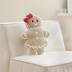 Pottery Barn popular Gingerbread Man Shaped Pillow