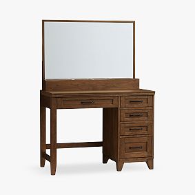 Hampton Single Pedestal Storage Vanity Desk (40&quot;)