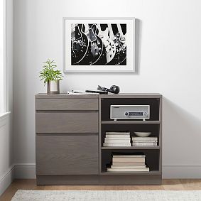 Bowen Double 3-Drawer Storage with Shelves (42&quot;)