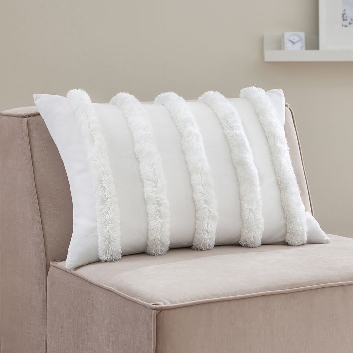 Coastal Tufted Lumbar Pillow Cover