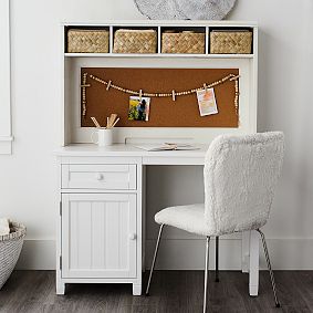 Beadboard Space-Saving Hutch Desk (44&quot;)