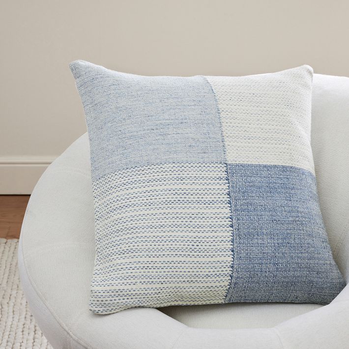 Coastal Check Pillow Cover