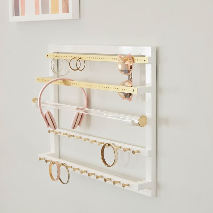 Wall-Mounted Jewelry Organizer White - 2024 New - Pottery Barn