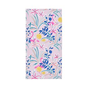 Floral Flamingo Beach Towel