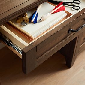 Hampton Single Pedestal Storage Vanity Desk (40&quot;)